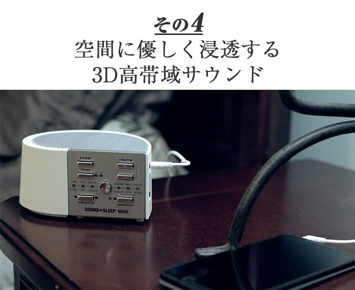 空間に優しく浸透する3D高帯域サウンド